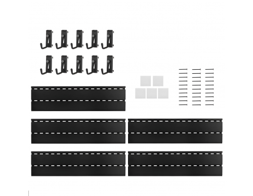 Панель настенная (WoSport) 5 шт. + Комплект крючков для панели (Black)